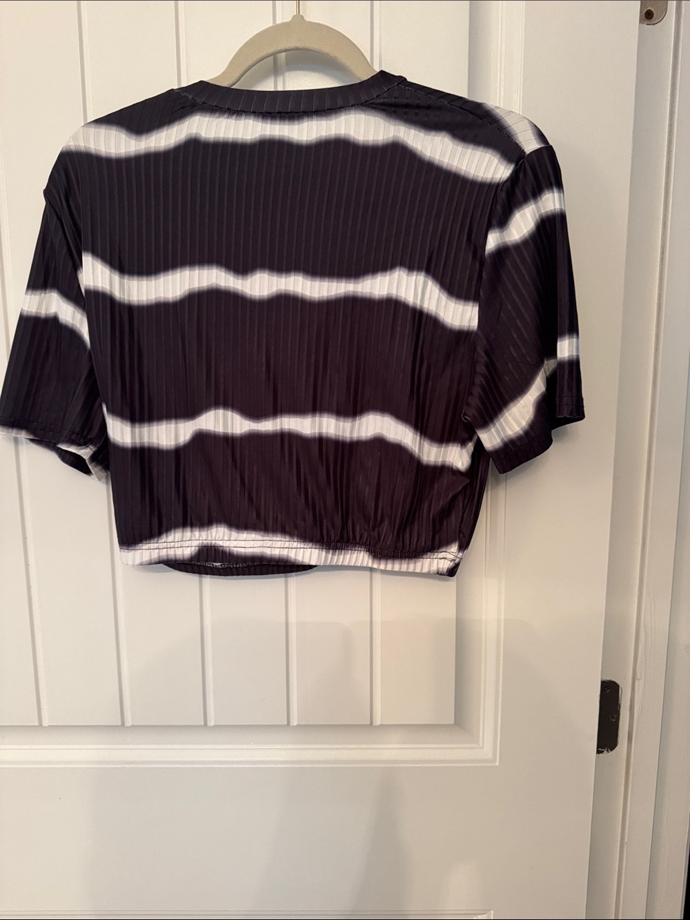 Black & White Tie-Dye Set - Short Sleeve Top & Pants - Picture 4 of 7